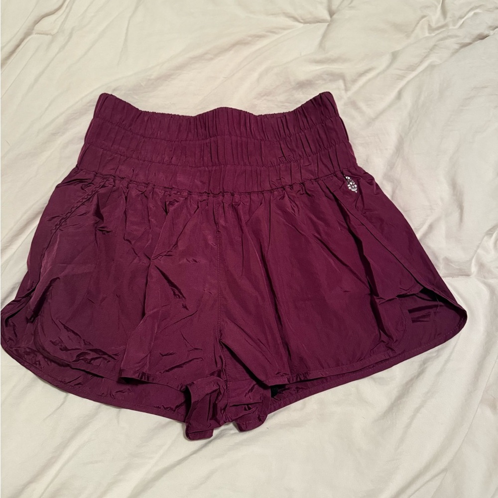Free People Athletic Shorts in Deep Plum